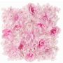 Tapis décoratif EVOLET avec pivoines, dahlias et hortensias, rose, 40x40cm