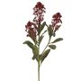 Branche de skimmia artificielle LAUSANA avec fleurs, bordeaux, 65 cm, Ø 7 cm