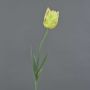 Fleur artificielle Tulipe perroquet UAKARI, jaune clair-vert-rose, 65cm, Ø6cm