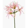 Fleur artificielle « Amaryllis de jardin » KUSTANA, rose-crème-vert, 70 cm, Ø 10-16 cm