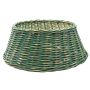 Cache-pied pour sapin MACARIO en rotin, vert, 26cm, Ø65cm