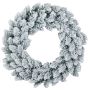 Couronne de sapin artificielle KIRUNA, recouverte de neige, Ø 50 cm