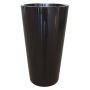 Vase à plantes rond et haut THERESITA en plastique, avec insert, kit d'arrosage, noir, 75cm, Ø40cm