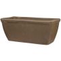 Jardinière MUKIL en terre cuite, marron, 51 x 19 x 19 cm