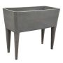 Pot de fleurs LUAVIA en béton de bois, pieds, gris, 76 x 37 x 65 cm