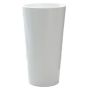 Vase à plantes rond et haut THERESITA en plastique, avec insert, kit d'arrosage, blanc, 61,5cm, Ø33cm