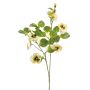 Branche déco Pensée EMOTI, jaune-blanc, 85cm
