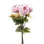 Pivoines Bund artificiel VATANA, lilas clair-vert, 50cm, Ø18cm