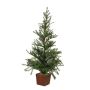 Arbre décoratif Sapin CEDARIO avec pommes de pin, dans un pot en bois, 90cm