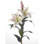 Lys tigré artificiel EVELINA, rose-blanc, 90cm, Ø20cm