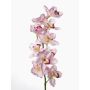Tige d'orchidée Cymbidium artificielle KALAH, blanc-rose, 90cm, Ø9-11cm