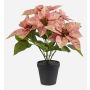 Étoile de Noël artificielle GRULEN dans un pot décoratif, couleur pêche, 40 cm