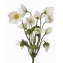 Roses de Noël artificielles HALLA sur piquet, blanc, 30cm, Ø7cm