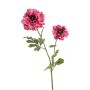 Fleur déco Renoncule LOLYN, rose vif, 65cm