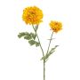 Fleur déco Renoncule LOLYN, jaune, 65cm