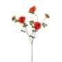 Branche artificielle Renoncule DAVELLA, orange, 80cm