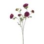 Branche artificielle Renoncule DAVELLA, violet foncé, 80cm