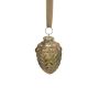 Gland Suspension de Noël NUMI en verre, vert antique, 8cm
