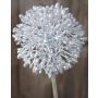 Allium artificiel HELLA, scintillant, argent, 45cm