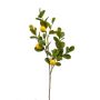 Branche de citronnier artificielle DUNKAN avec des fruits, fleurs, jaune, 95 cm