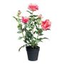 Fleur artificielle Rose FURHYN dans un pot décoratif, fuchsia, 60cm