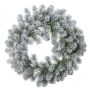 Couronne décorative Sapin FRANKLIN, enneigé, blanc-vert, Ø60cm