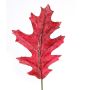 Feuille de chêne décorative ERVINA, rouge, 20cm