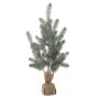 Arbre artificiel Sapin DARIMA dans un sac en jute, givré, 95cm