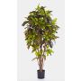 Faux croton BEQA, vrais troncs, ignifuge, multicolore, 150cm