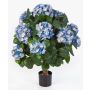 Hortensia en soie HARUKA sur tronc, bleu, 60cm, Ø9-16cm