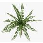 Plante artificielle fougère à feuilles rondes GEVROL sur tige, difficilement inflammable, verte, 35cm
