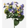 Pensée artificielle NORHA sur tige, jaune-bleu-violet, 30 cm