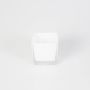 Verre à bougie KIM EARTH, blanc, 6x6x6cm