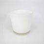 Pot de fleurs ALENA en verre, blanc, 16cm, Ø17cm