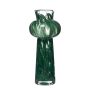 Vase à fleurs ARKANA en verre, vert-transparent, 29cm, Ø12,6cm