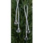 Décoration de sapin de Noël Boules acryliques TAYLER avec cordon, argent, 40cm, Ø3cm
