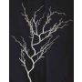 Branche de noisetier artificielle LEAH, givrée, blanc-brun, 75cm