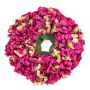 Couronne d'hortensias artificielle MEJA, rose fuchsia, Ø35cm
