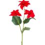 Branche de fleurs artificielles Étoile de Noël CRINTOS, rouge, 55cm