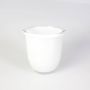 Cache-pot en verre FYNN, blanc, 15cm, Ø13,5cm