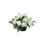 Arrangement de chrysanthème et de gypsophile artificiel YASAR, pot décoratif, crème, 25cm, Ø30cm