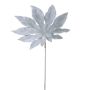 Feuille décorative d'aralia du Japon DUSAN, blanc-gris, 50cm