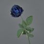 Rose artificielle FREIDA, collection écologique, bleu royal, 65cm, Ø7cm