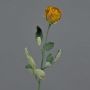 Rose artificielle FREIDA, collection écologique, orange-jaune, 60cm, Ø4cm