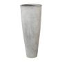 Vase rond haut NARUKO, 3 pièces, fibre de verre, gris, 25x60cm, 33x80cm, 41x100cm