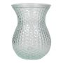 Vase à fleurs en verre LAUMA à motifs, transparent, 19 cm, Ø 14 cm
