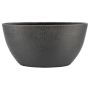 Cache-pot ovale en céramique DEIRA avec veinures, noir mat, 49 x 20 x 25 cm
