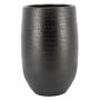 Vase en céramique DEIRA avec veinures, noir mat, 50 cm, Ø 29 cm