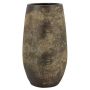 Vase à plantes en céramique AROON avec veinures, vert antique, 40 cm, Ø 22 cm