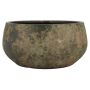 Bac à plantes en céramique AROON avec veinures, vert antique, 14 cm, Ø 29 cm